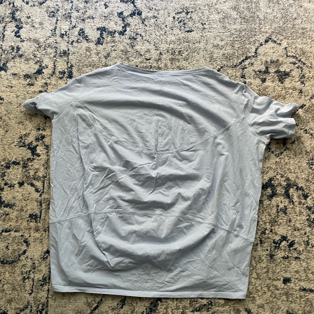 lululemon athletica light blue running athletic Short Sleeve Tee